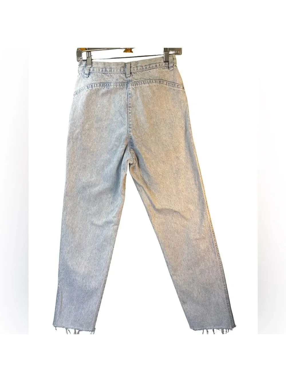Roper Light Blue Women's Skinny Jeans with Heart Patches Frayed Hem 9/10